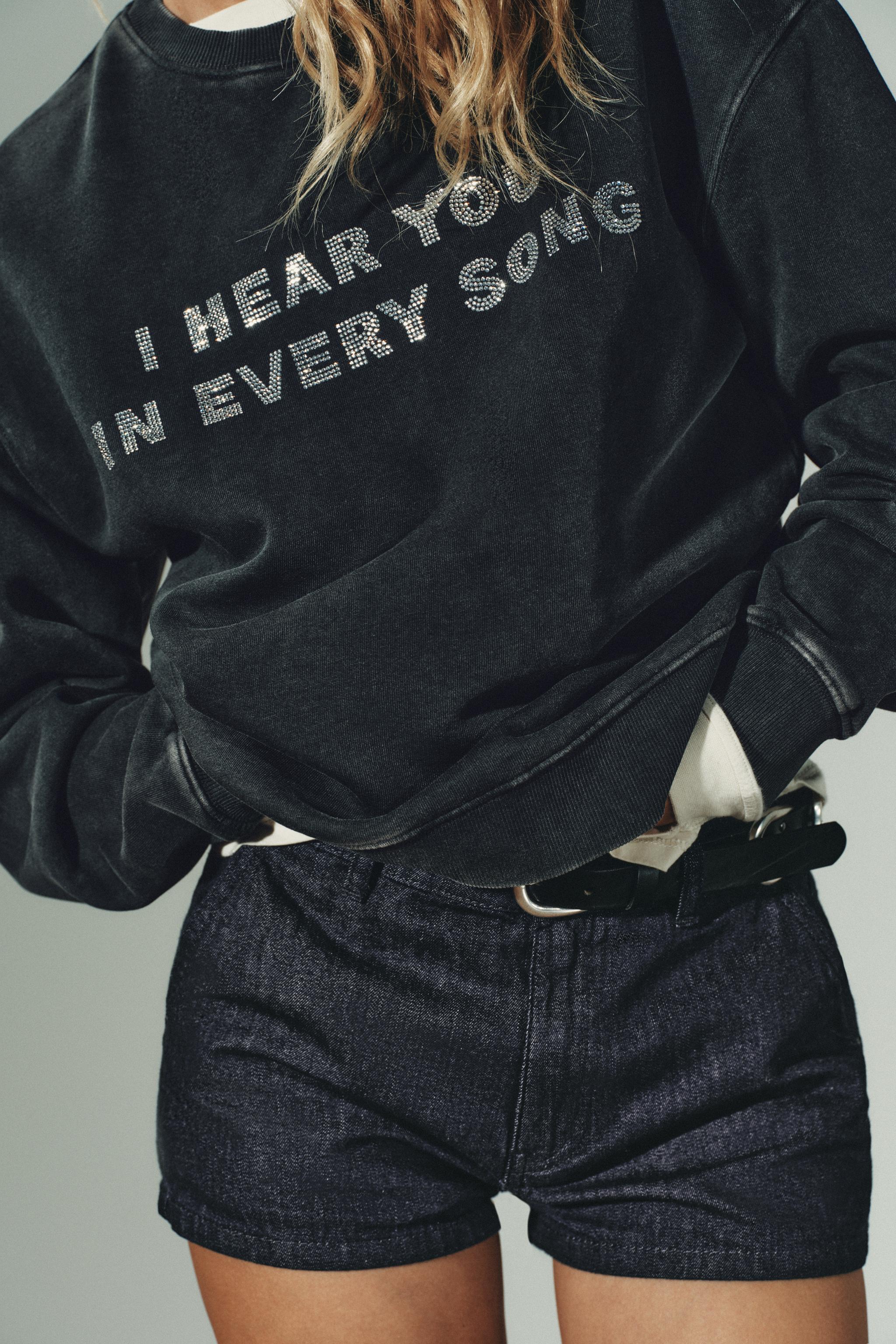 WASHED TEXT SWEATSHIRT